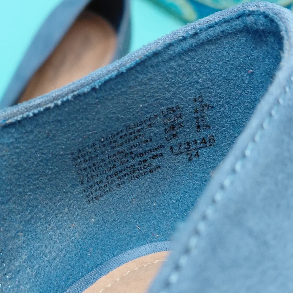 Dexflex Comfort Blue Peep Toe Wedges
